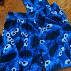 Cookie monster pajama pants